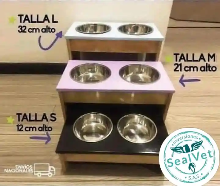 Comedero Con Altura Para Mascotas Talla M