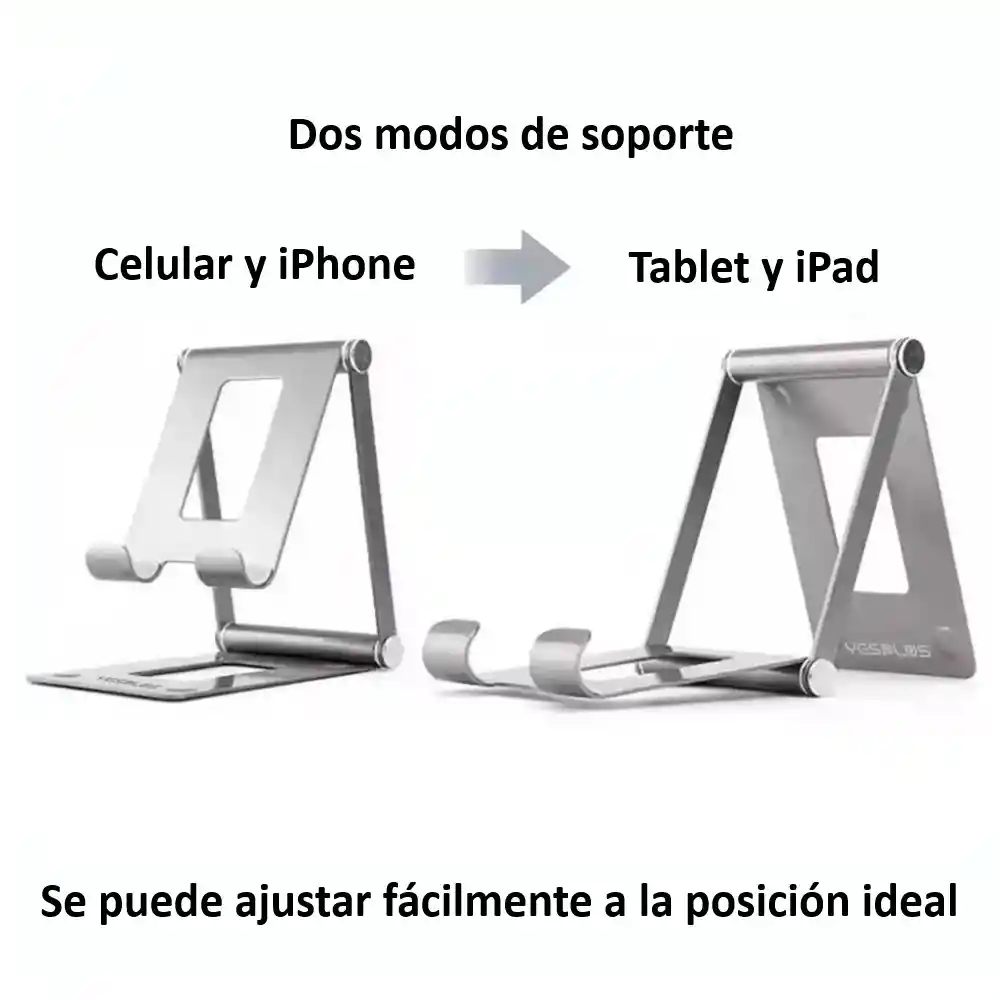 Soporte Para Celular, Iphone, Tablet Y Ipad Color Gris Oscuro