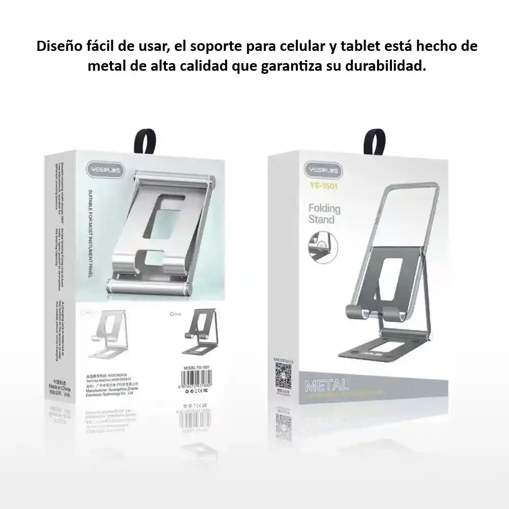 Soporte Para Celular, Iphone, Tablet Y Ipad Color Gis