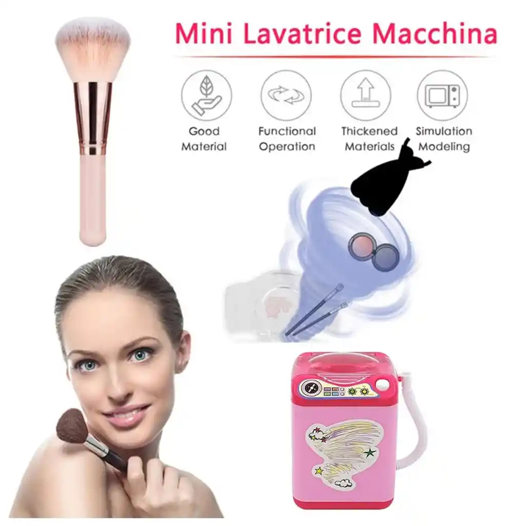 Mini Limpiador De Brochas De Maquillaje Y Esponjas Lavadora