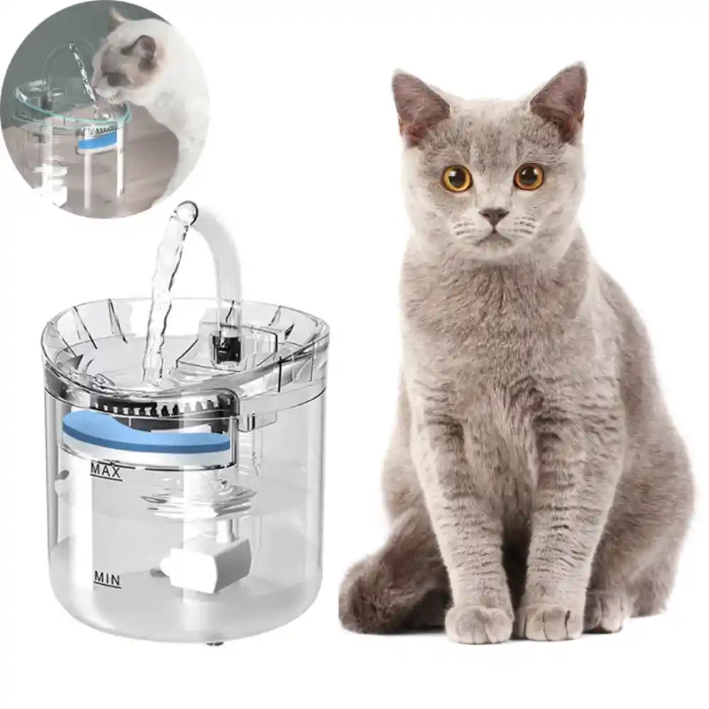 Fuente De Agua Para Mascotas Gatos Silencioso Automatico