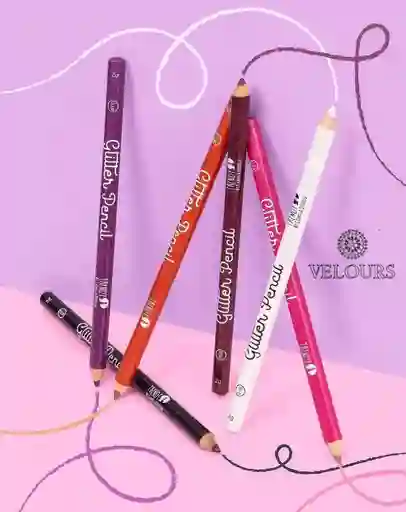X 6 Delineadores De Ojos Glitter Pencil Trendy