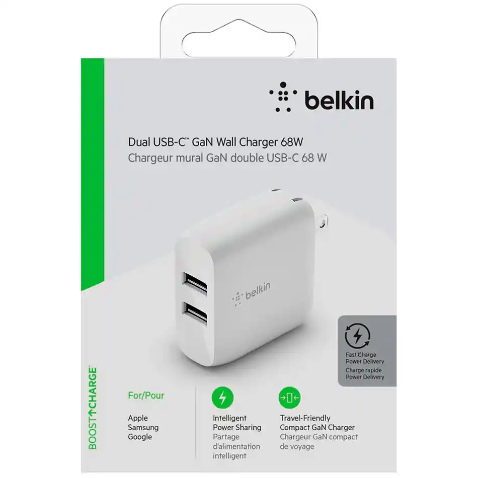 Cargador Belkin Doble Usb-a Boost Charge 24w De Pared