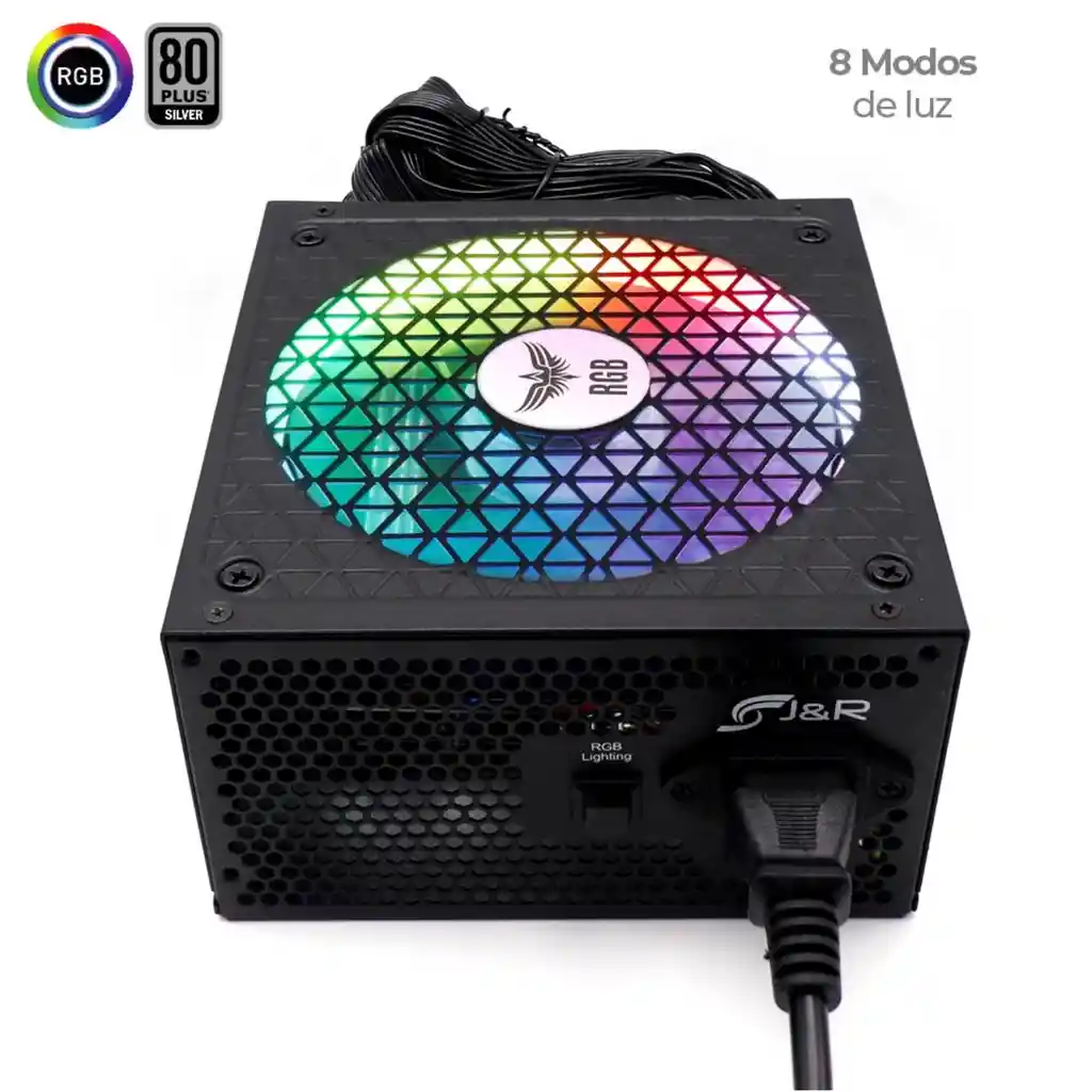 Fuente De Poder 650w 80plus Silver Gamer Rgb Jyr Psu-005