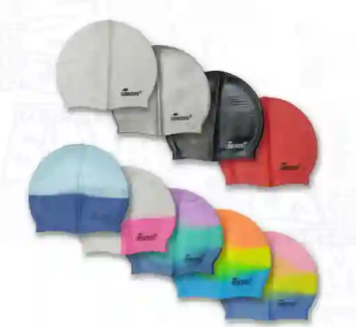 Gorro De Natación Buceo Piscina 100% Silicona Entrenamiento Con Estuche