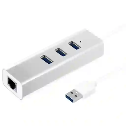 Adaptador Usb A Ethernet Rj45 3.0 Hub 3 Puertos 10/100/1000