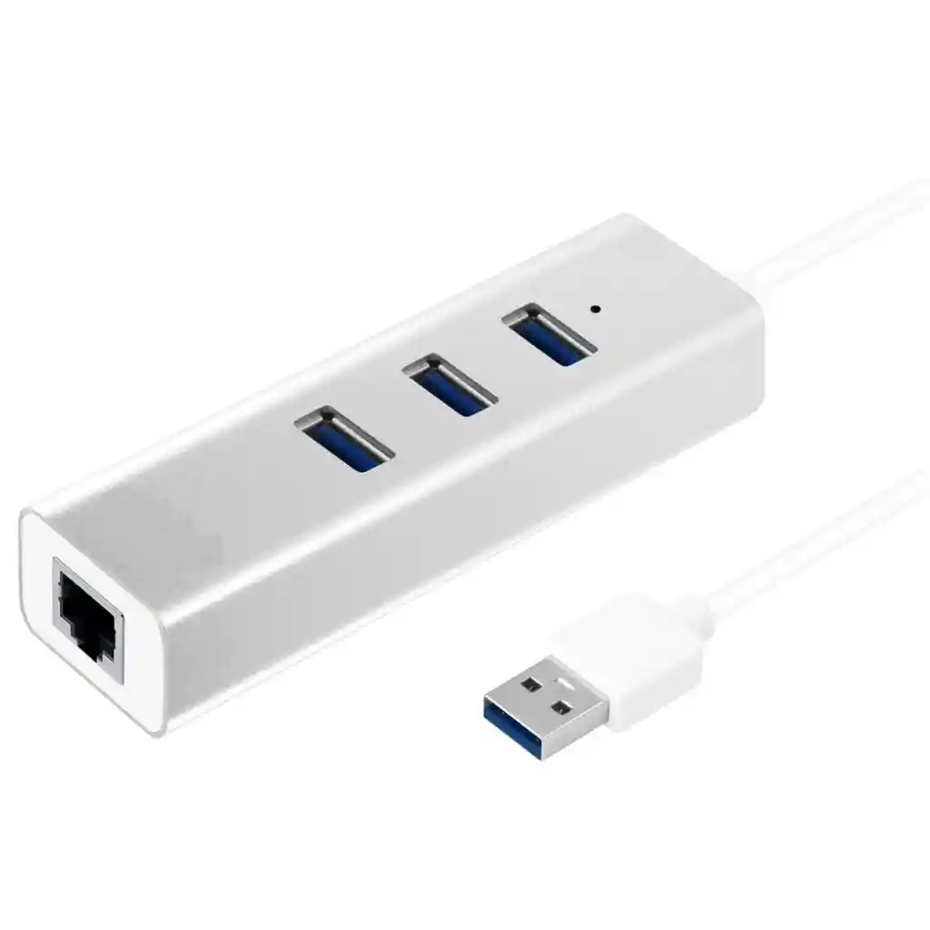 Adaptador Usb A Ethernet Rj45 3.0 Hub 3 Puertos 10/100/1000