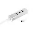Adaptador Usb A Ethernet Rj45 3.0 Hub 3 Puertos 10/100/1000