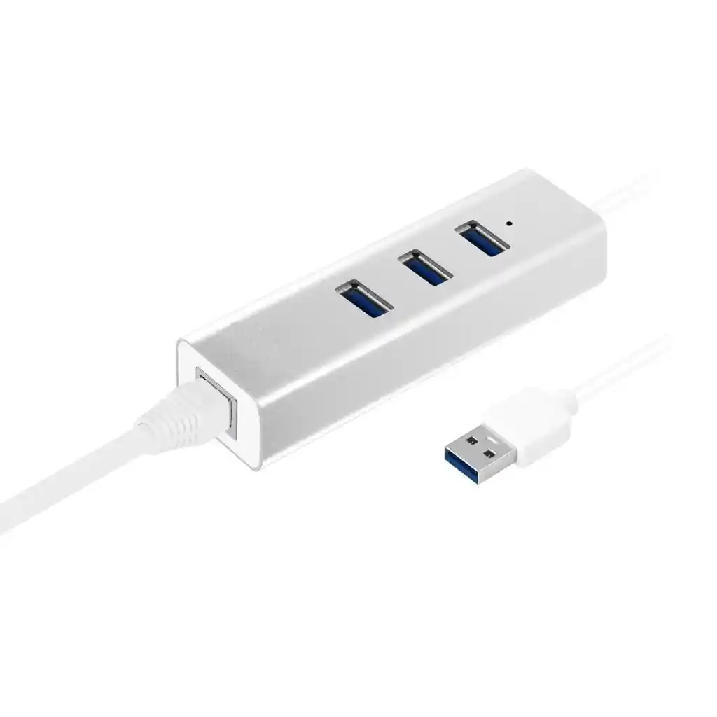 Adaptador Usb A Ethernet Rj45 3.0 Hub 3 Puertos 10/100/1000