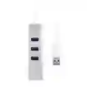 Adaptador Usb A Ethernet Rj45 3.0 Hub 3 Puertos 10/100/1000