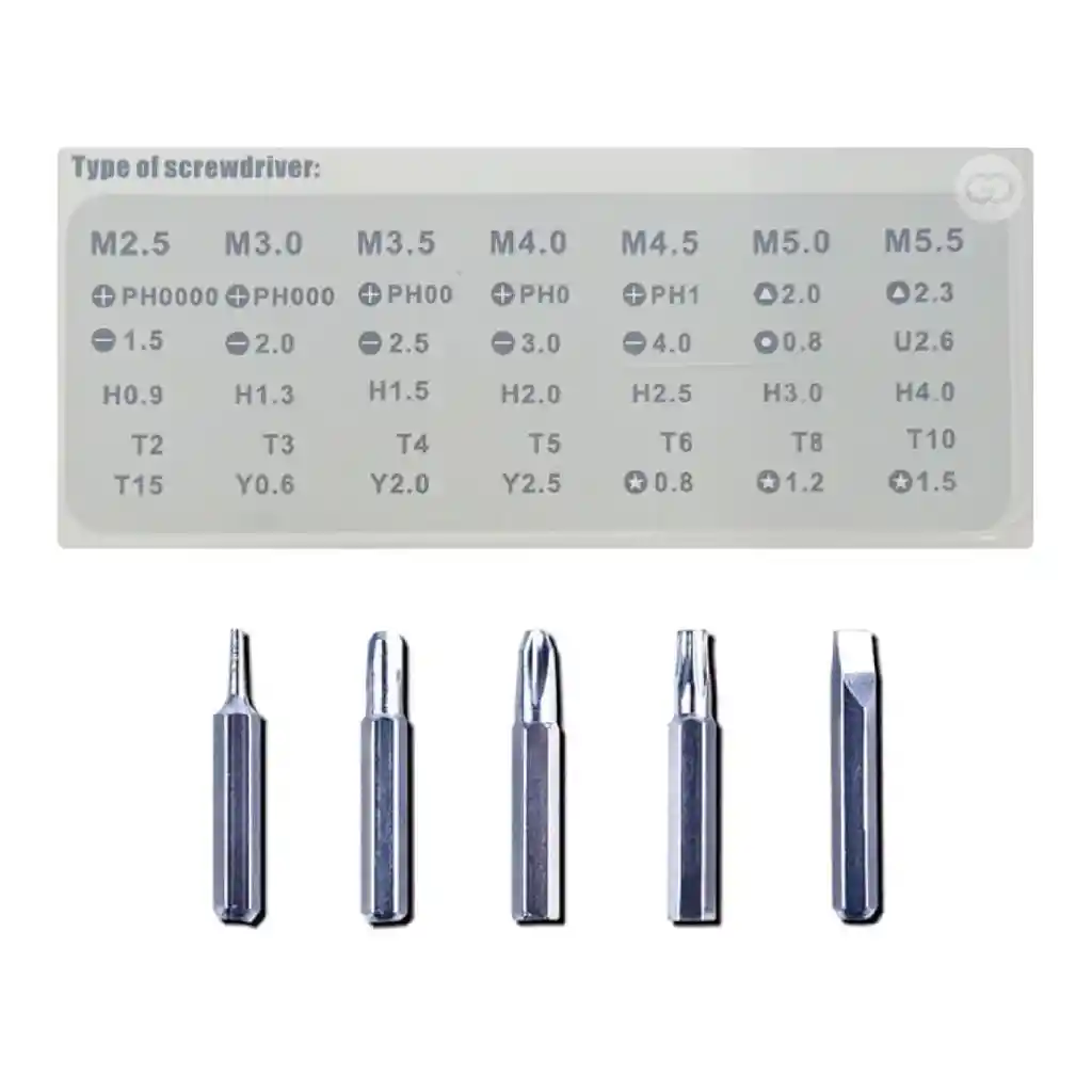 Set De Destornilladores Precisión 52/1 Estuche Multifunción