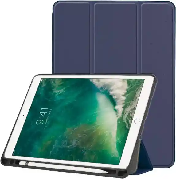 Estuche Ipad 10.2 9na Gen Azul Smart Case Espacio Lapiz