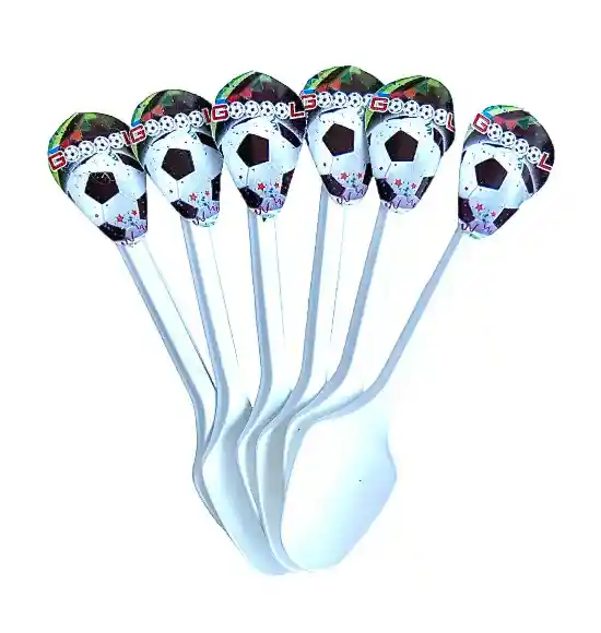 Cucharas Plasticas Paquete X 20 Futbol - Copa America Colombia