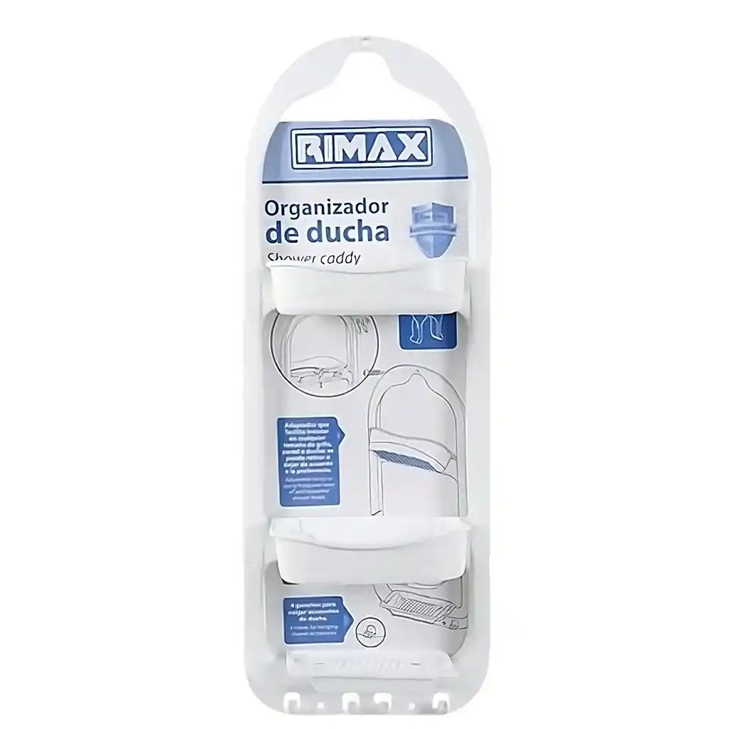 Champucera Organizador De Ducha Plástico Rimax Blanco