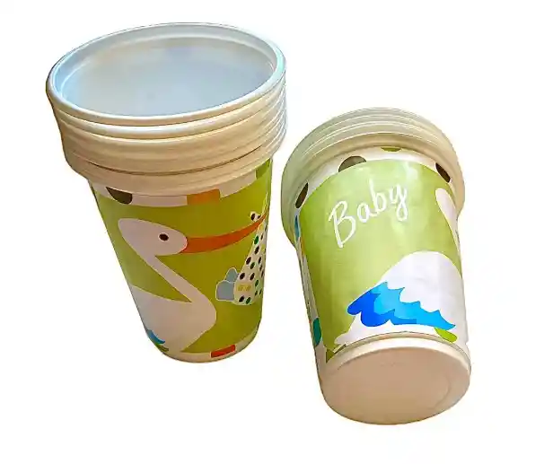 Vaso Desechable Plastico 6 Oz Baby Shower Paquete X 12 Unidades