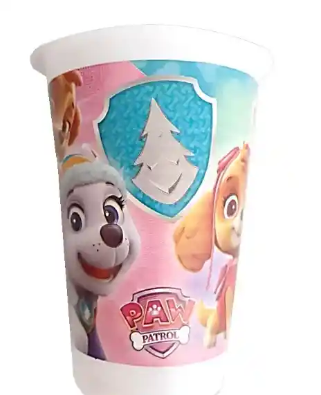 Vaso Desechable Plastico Niña Paw Patrol 6 Oz X 12