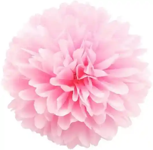 Pompon De Papel Seda Para Fiesta 33 Cm Rosado