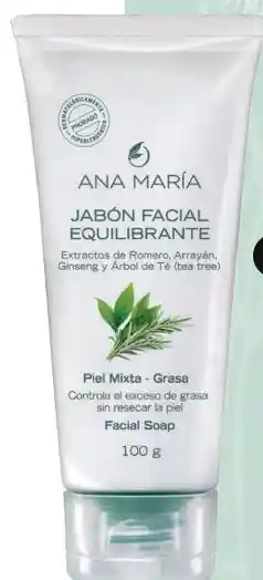Ana María- Jabón Facial Líquido Piel Normal - Seca / Piel Mixta Grasa