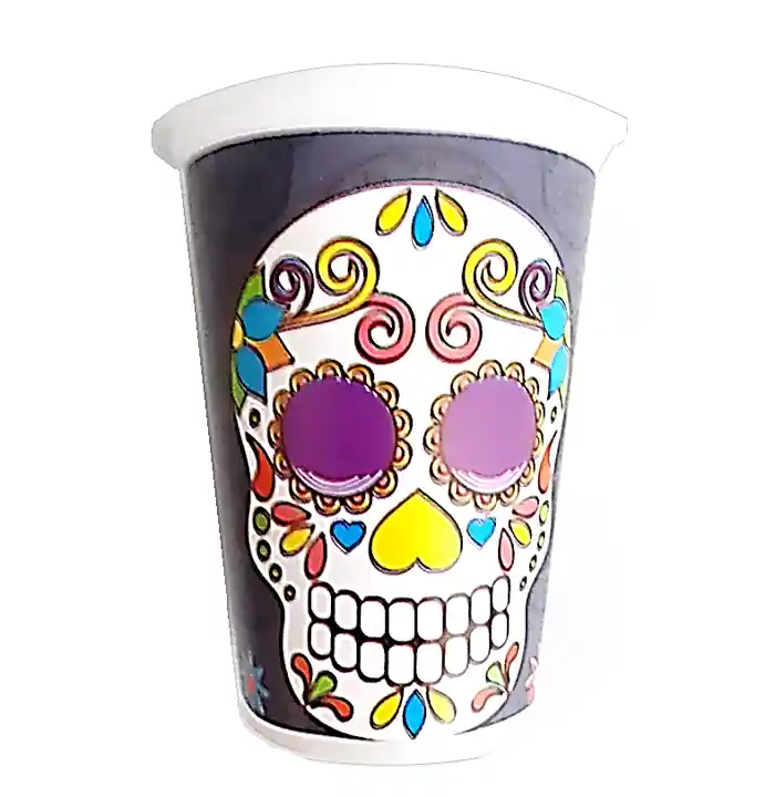 Vaso Desechable Plastico Catrina 6 Oz X 12