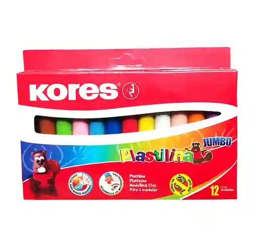 Plastilina Jumbo Kores X 12 Barras