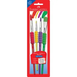 Pinceles Soft Touch Faber Castell X 4 Unidades