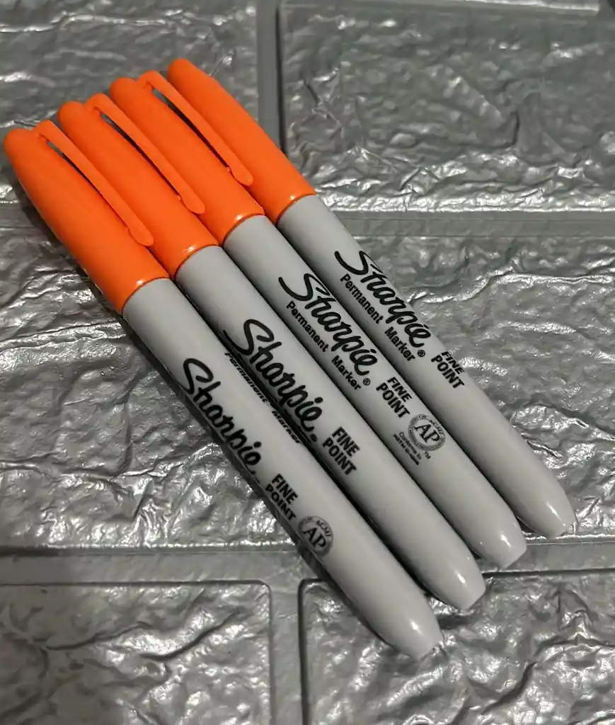 Marcador Sharpie Naranja Fino Permanente