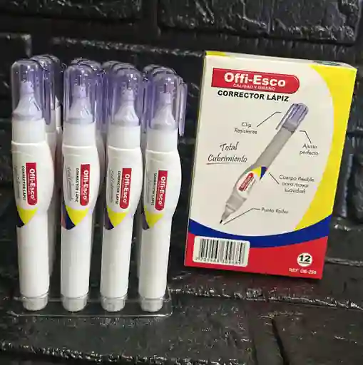 Corrector Liquido Offi-esco Caja X12
