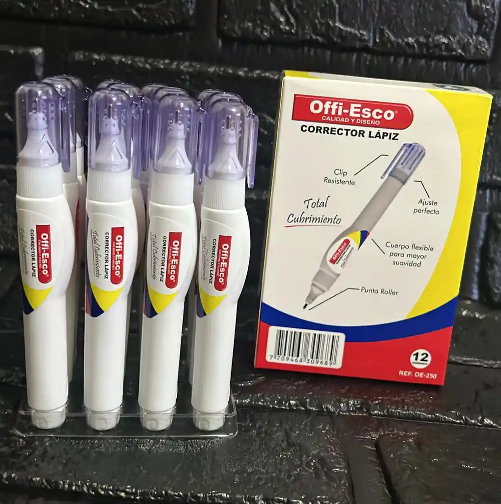 Corrector Liquido Offi-esco Caja X12