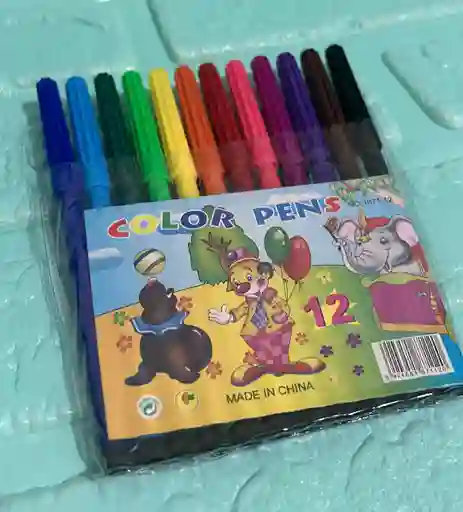 Plumones Economicos Color Pens X12