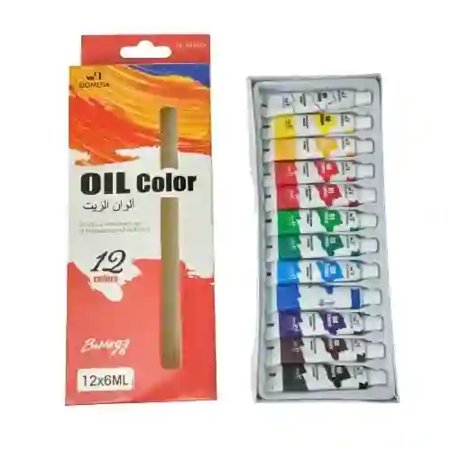 Pintura Oleo Oil Color Bomega Caja X 12 Colores 12 Ml C/u