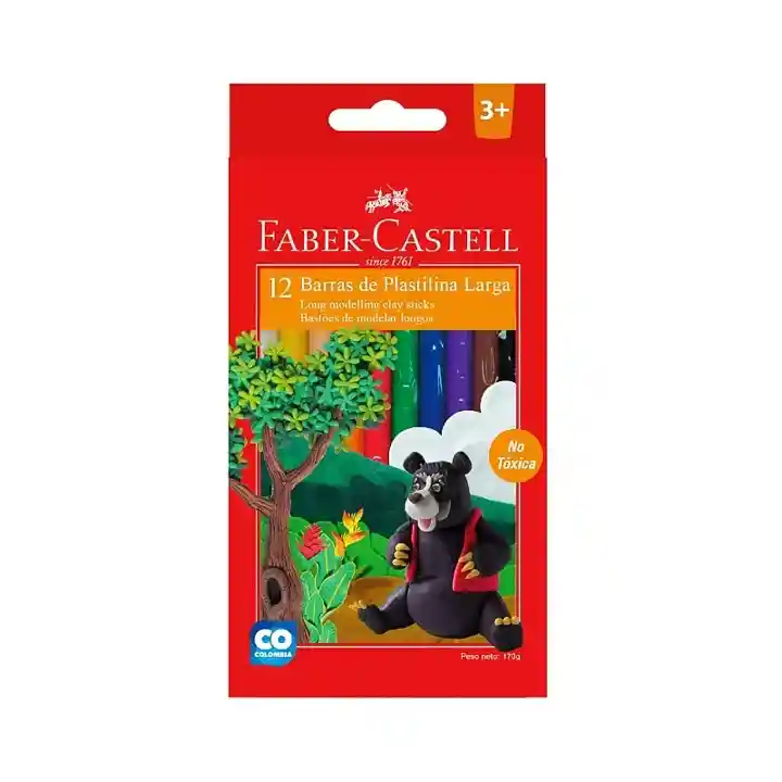 Plastilina Larga X 12 Barras 170 Gm Faber Castell