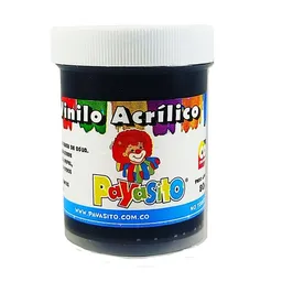 Pintura Vinilo Acrilico Payasito 80 Gm Color Negro