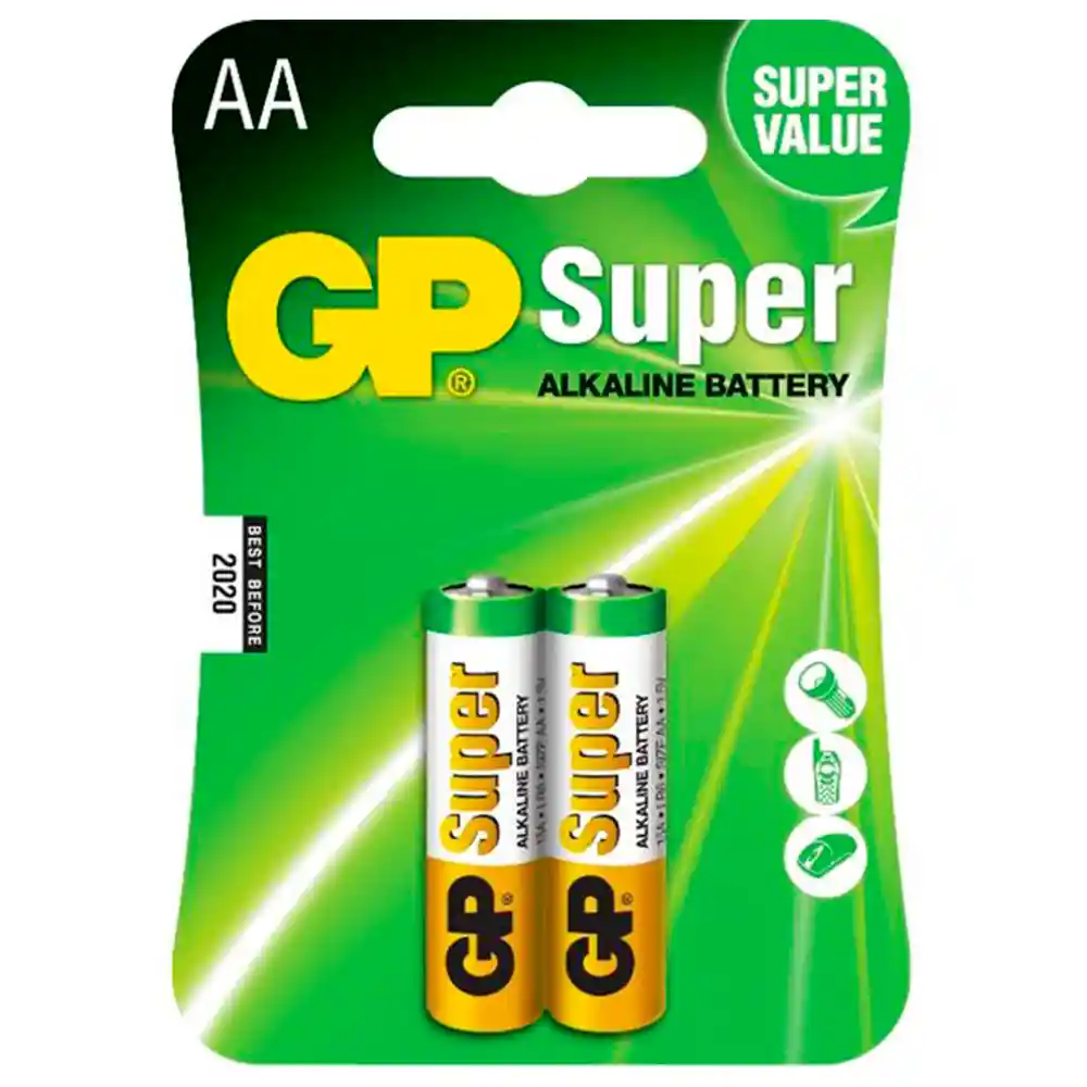 Bateria Pila Gp Aa Alkalina Par