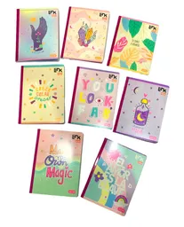 Cuaderno Cosido Cuadriculado 100 Hojas Diseños Surtidos Para Niña