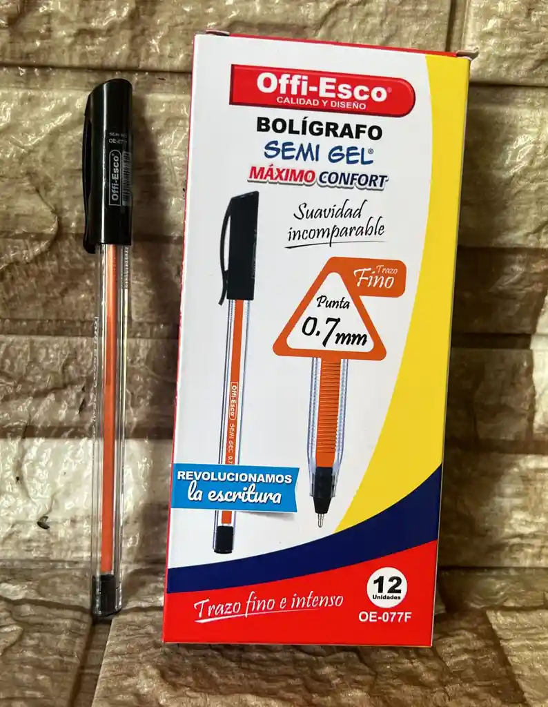 Lapicero Semigel Negro Offi-esco Unidad
