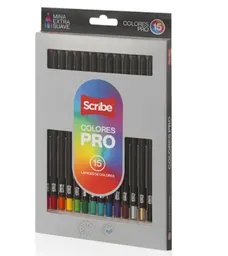 Colores Scribe Pro Minas Extra Suave X 15 Colores