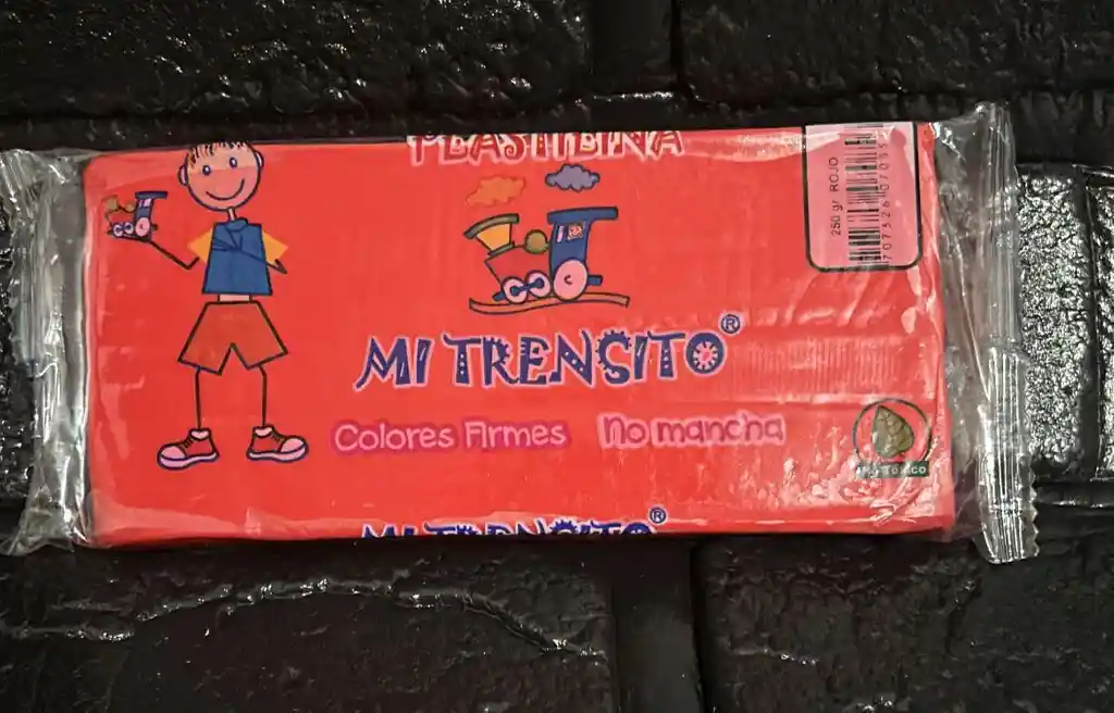 Plastilina Roja Barra 250g Mi Trensito