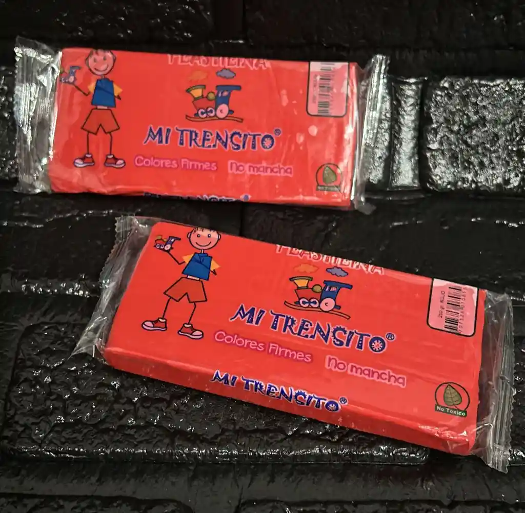 Plastilina Roja Barra 250g Mi Trensito
