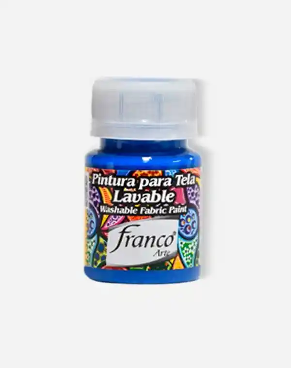 Pintura Para Tela Resistente Al Lavado 30 Cc Azul Electrico