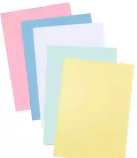 Cartulina 1/8 Pastel Paquete X7