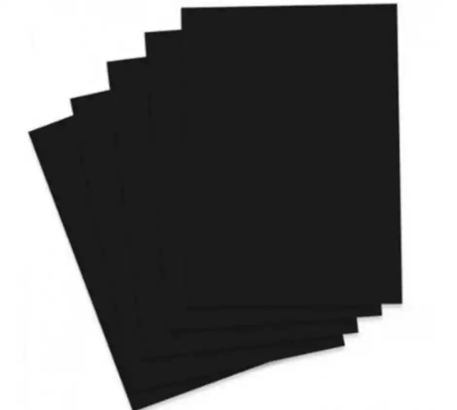 Cartulina 1/8 Negra Paquete X7