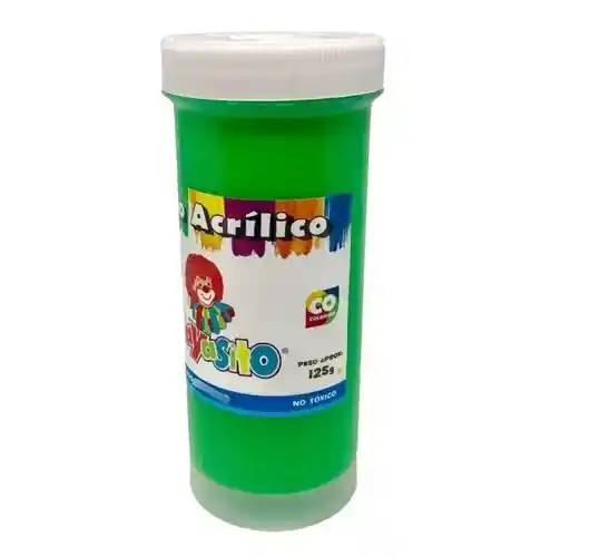 Pintura Vinilo Acrilico 125 Gm Payasito Color Verde Claro