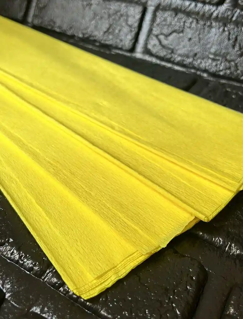Papel Crepe Pliego Amarillo Unidad