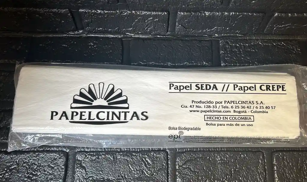 Papel Crepe Pliego Blanco Unidad