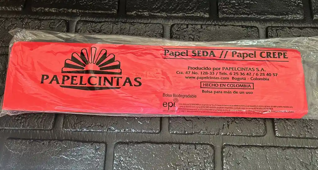 Papel Crepe Pliego Rojo Unidad