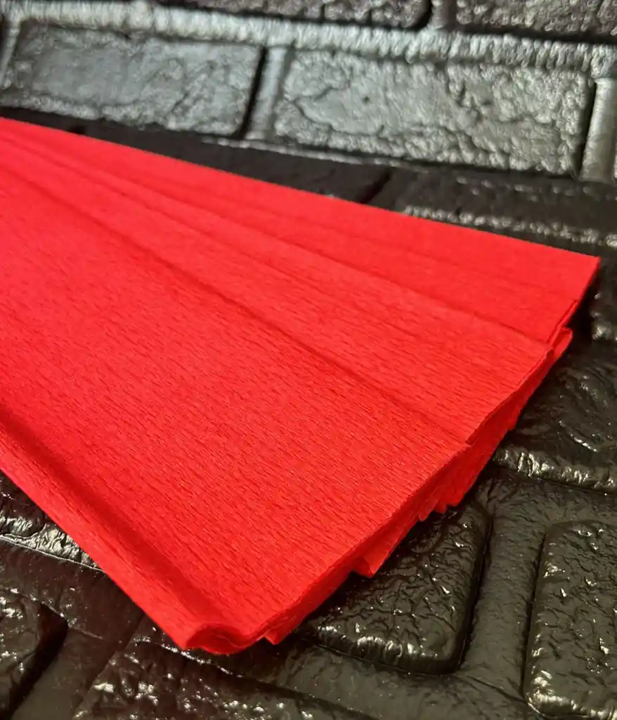 Papel Crepe Pliego Rojo Unidad