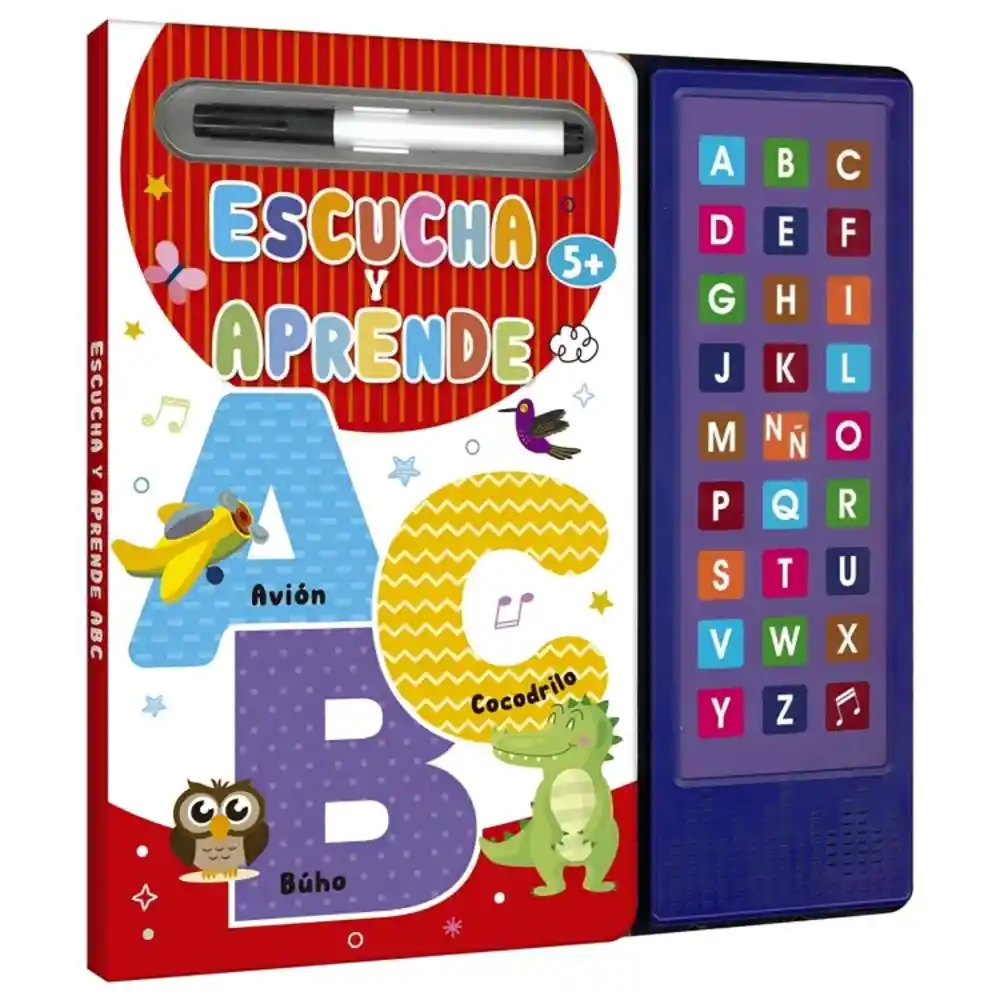 Libro Didáctico Escucha Y Aprende Abc Sonidos Escribir Niños