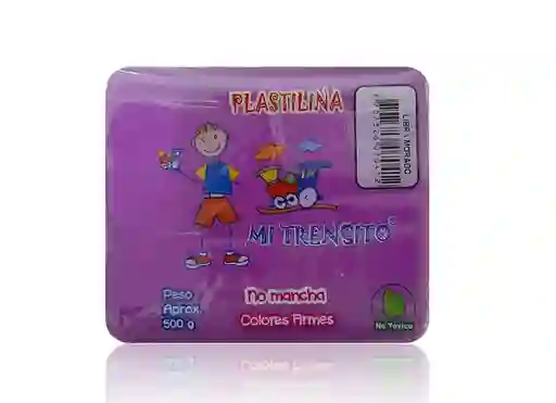 Plastilina Por Libra En Bloque Color Morado Mi Trensito