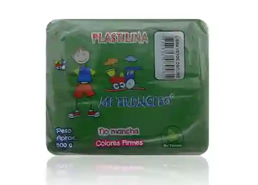 Plastilina Por Libra En Bloque Color Verde Oscuro Mi Trensito