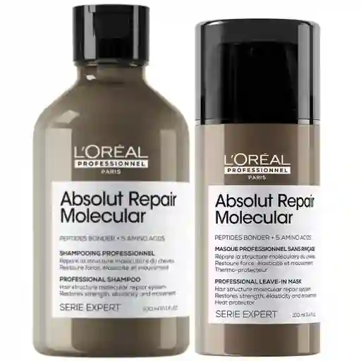 Duo Loreal Absolut Repair Molecular Shampoo Y Termo Protector